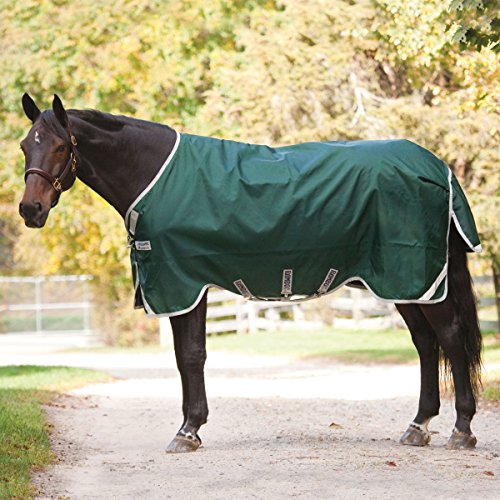 Horseware Rambo Original mit Leg Arches Pferdedecke 145cm ohne Füllung Green/Silver von Horseware