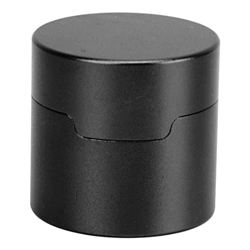 Hosi Pool-Kreidebox, Runder Handlicher Billard-Kreidehalter aus Aluminiumlegierung, Leicht zu Tragen (Schwarz) von Hosi
