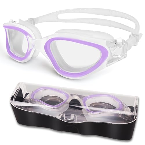 HotSrace Polarisiert/Nicht Polarisiert Schwimmbrille Anti Nebel UV-Schutz Verstellbar, Komfort Profi Schwimmbrillen ür Herren Damen Erwachsene Jugendliche von HotSrace