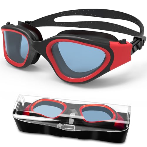 HotSrace Polarisiert/Nicht Polarisiert Schwimmbrille Anti Nebel UV-Schutz Verstellbar, Komfort Profi Schwimmbrillen ür Herren Damen Erwachsene Jugendliche von HotSrace