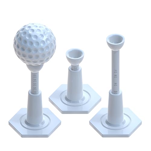 Hotenfes Verstellbares, unzerbrechliches Golf-Tee, Gummi-Golf-Tees für Matten, Driving Range Tee, Flugweg, Golfsimulator-Zubehör, 9,9 cm und 7,1 cm, wiederverwendbar, Heim-Golf-Tees (2 Stück, blau + 2 Hotenfes Verstellbares, unzerbrechliches Golf-Tee, Gummi-Golf-Tees für Matten, Driving Range Tee, Flugweg, Golfsimulator-Zubehör, 9,9 cm und 7,1 cm, wiederverwendbar, Heim-Golf-Tees (2 Stück, blau + 2 von Hotenfes
