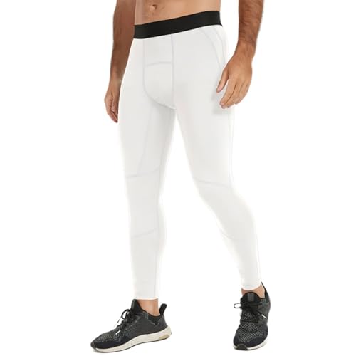 Hotfiary 1 oder 2 Pack Herren-Leggings, Sport-Kompressionshosen Strumpfhosen, Sportlich Laufen Workout Baselayer, Thermal Fitnessstudio Fitness Hose Unterwäsche Atmungsaktiv Schnell Trocken von Hotfiary