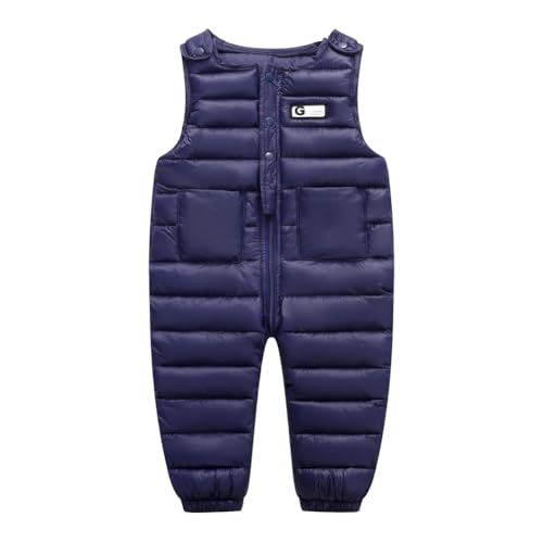 Hotfiary Baby Jungen Mädchen Daunen Schneehose, Unisex Kleinkind Winter Puffer Schnee Ski Lätzchen Hosen, Warme Overall Winddicht Schneeanzug Dicke Winterkleidung für 6 Monate bis 5 Jahre von Hotfiary