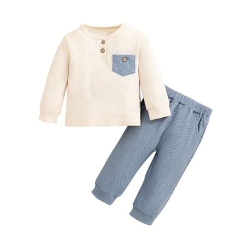 Hotfiary Baby Kleinkind Kleidung Set 2 Stück Säugling Pullover Joggers Sets Frühling Herbst Outfits Jungen Mädchen Warme Anzüge für 0-4T von Hotfiary