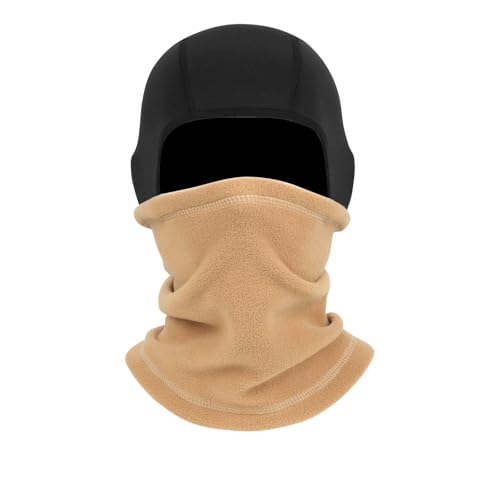 Hotfiary Balaclava Skimaske für Männer Frauen, Thermal Fleece Windproof Radfahren Balaclava Neck Gaiter, leichte Vollgesichtsmaske warme Kopfbedeckung Schal für kaltes Wetter Winter Skifahren Snowboar von Hotfiary