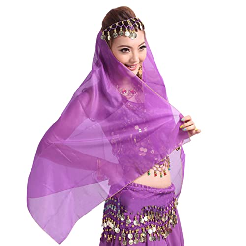 Hotfiary Chiffon Bauchtanz Kopf Schleier für Frauen Mädchen Münzen Retro Kopfbedeckung Schal Kopfbedeckung Bauchtanz Kostüm Zubehör Hotfiary Chiffon Bauchtanz Kopf Schleier für Frauen Mädchen Münzen Retro Kopfbedeckung Schal Kopfbedeckung Bauchtanz Kostüm Zubehör von Hotfiary