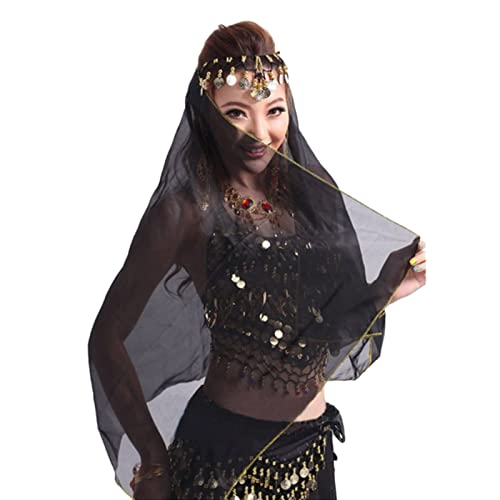 Hotfiary Chiffon Bauchtanz Kopf Schleier für Frauen Mädchen Münzen Retro Kopfbedeckung Schal Kopfbedeckung Bauchtanz Kostüm Zubehör Hotfiary Chiffon Bauchtanz Kopf Schleier für Frauen Mädchen Münzen Retro Kopfbedeckung Schal Kopfbedeckung Bauchtanz Kostüm Zubehör von Hotfiary