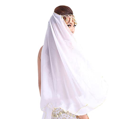 Hotfiary Chiffon Bauchtanz Kopf Schleier für Frauen Mädchen Münzen Retro Kopfbedeckung Schal Kopfbedeckung Bauchtanz Kostüm Zubehör Hotfiary Chiffon Bauchtanz Kopf Schleier für Frauen Mädchen Münzen Retro Kopfbedeckung Schal Kopfbedeckung Bauchtanz Kostüm Zubehör von Hotfiary