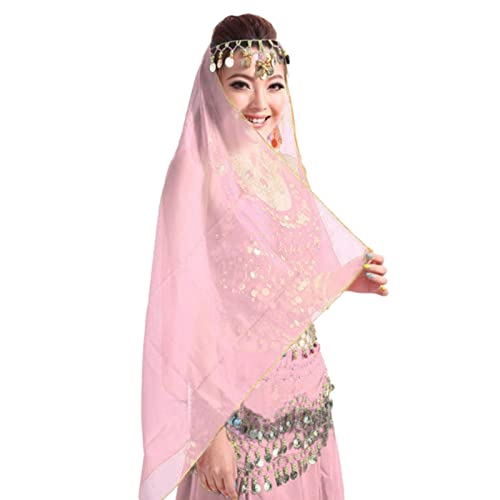 Hotfiary Chiffon Bauchtanz Kopf Schleier für Frauen Mädchen Münzen Retro Kopfbedeckung Schal Kopfbedeckung Bauchtanz Kostüm Zubehör Hotfiary Chiffon Bauchtanz Kopf Schleier für Frauen Mädchen Münzen Retro Kopfbedeckung Schal Kopfbedeckung Bauchtanz Kostüm Zubehör von Hotfiary