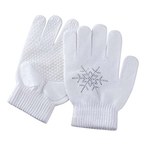 Hotfiary Eiskunstlaufhandschuhe für Kinder Mädchen Anti-Rutsch-Eislaufhandschuhe mit Strass-Thermohandschuhen als Geschenk Hotfiary Eiskunstlaufhandschuhe für Kinder Mädchen Anti-Rutsch-Eislaufhandschuhe mit Strass-Thermohandschuhen als Geschenk von Hotfiary