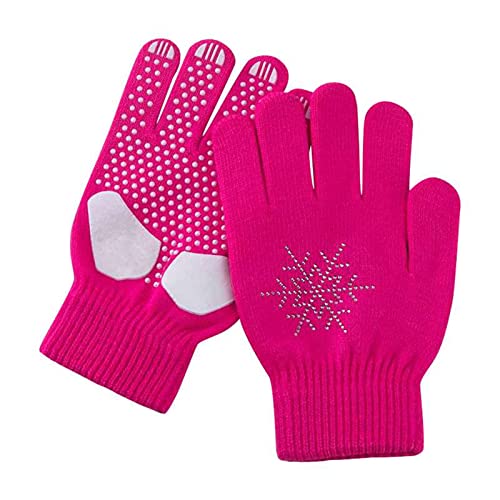 Hotfiary Eiskunstlaufhandschuhe für Kinder Mädchen Anti-Rutsch-Eislaufhandschuhe mit Strass-Thermohandschuhen als Geschenk Hotfiary Eiskunstlaufhandschuhe für Kinder Mädchen Anti-Rutsch-Eislaufhandschuhe mit Strass-Thermohandschuhen als Geschenk von Hotfiary