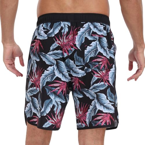 Hotfiary Herren Badehose, 2 in 1 Herren Badeshorts mit Kompressionseinlage, schnell trocknende Strandshorts, Dehnbare Boardshorts mit 3 Tasche und Kordelzug, Dehnbare Surfshorts für den Sommer von Hotfiary