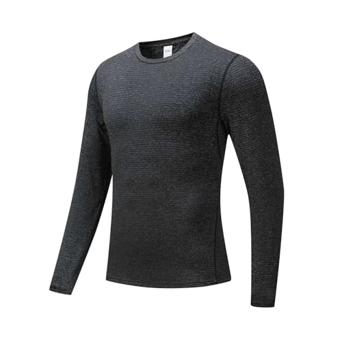 Hotfiary Herren Langarm T-Shirts, Feuchtigkeit Wicking Running Sport Gym T Shirts, UV Sonnenschutz T-Shirt für Workout Wandern Angeln, atmungsaktiv & schnell trocken von Hotfiary