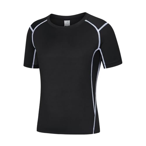 Hotfiary Jugend Jungen Schwimmshirt Kurzarm Rash Guard UPF 50+ Sonnenschutz Schnell trocknende Angelhemden für Kinder Sportlich von Hotfiary