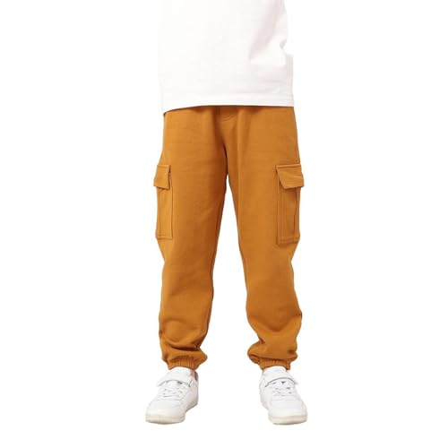 Hotfiary Jungen Jogginghose Mädchen Cargohose mit Kinder Activewear Unterteil Teenager Jogginghose für Kinder 6-14Jahre von Hotfiary