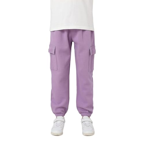 Hotfiary Jungen Jogginghose Mädchen Cargohose mit Kinder Activewear Unterteil Teenager Jogginghose für Kinder 6-14Jahre von Hotfiary