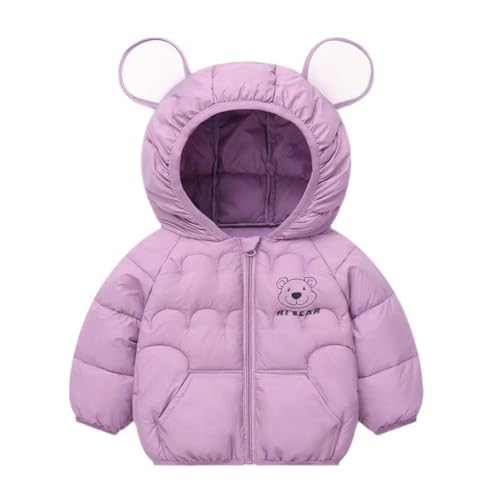 Hotfiary Kinder Mädchen Daunenjacken Kleinkind Thermomäntel Baby Puffer Oberbekleidung Leichte Jacke mit Kaltes Wetter Warme Kapuzenkleidung für den Winter 2-7T von Hotfiary