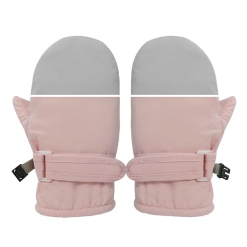 Hotfiary Kinder Winter Schnee Fäustlinge Fleece gefüttert warme Dicke Ski Handschuhe wasserdicht Schnee Baby Fäustlinge für Kleinkind Jungen Mädchen von Hotfiary