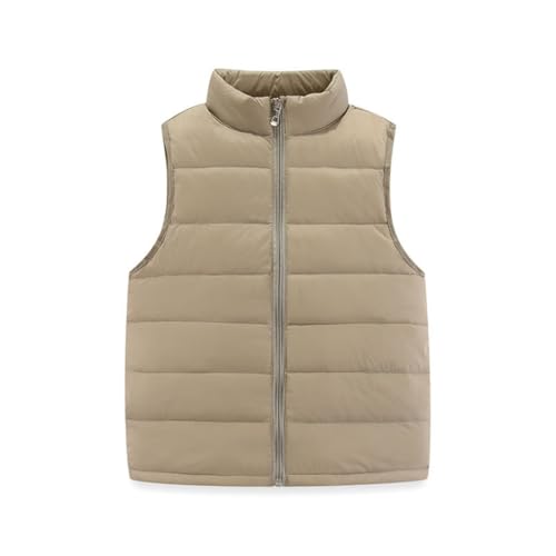 Hotfiary Kleinkind Kinder Jungen Mädchen Winter Gilets, Unisex Teens Winddichte ärmellose Puffer Daunenweste mit Stehkragen, leichte Weste Warm gepolsterte Winterjacke Oberbekleidung Solid 2-14 Jahre von Hotfiary