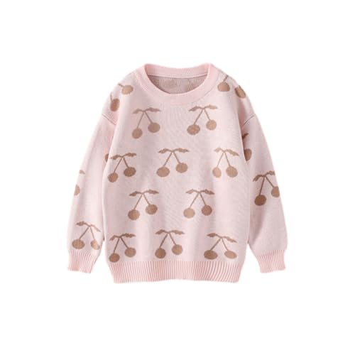 Hotfiary Kleinkind Mädchen Strickpullover Kinder Rundhalsausschnitt Pullover Sweatshirt Baby Langarm Strickwaren Kinder Herbst Winter Warme Oberteile Rundhalsausschnitt Pullover für 12M-6Y von Hotfiary