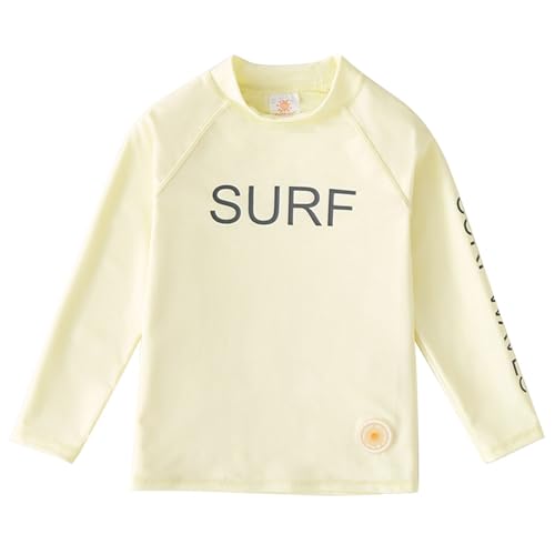 Hotfiary Mädchen Langarm Rashguard Shirt Jungen Rash Guard UPF 50+ Schwimmshirts für Kinder Schnell trocknen UV-Schutz Surf Shirt Bademode Badeanzug Top 3-12Y von Hotfiary