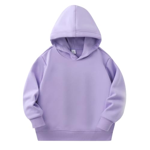 Hotfiary Mädchen Sweatershirt Kleinkind Pullover Hoodies Langarm Herbst Kleidung Einfarbig Baumwolle Warme Oberteile Kinder Outfits 2-9Y von Hotfiary