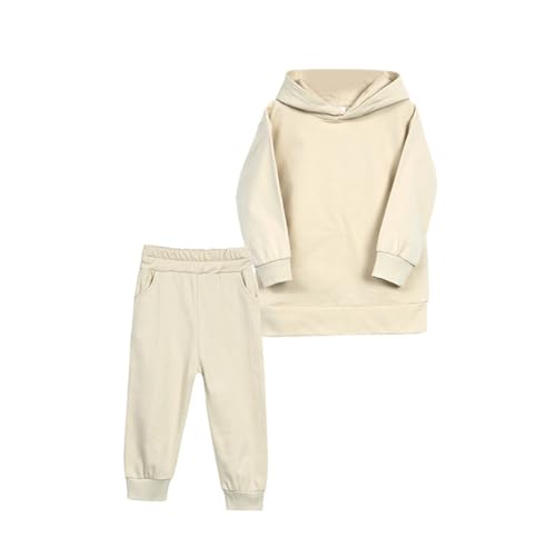 Hotfiary Unisex Mädchen Jungen Overall Sweatshirt Kinder Hoodies Hosen Set Langarm Herbst Kleidung Kleinkind Pullover Top Jogginghose Baby Warm Herbst Outfits 12M-7T von Hotfiary