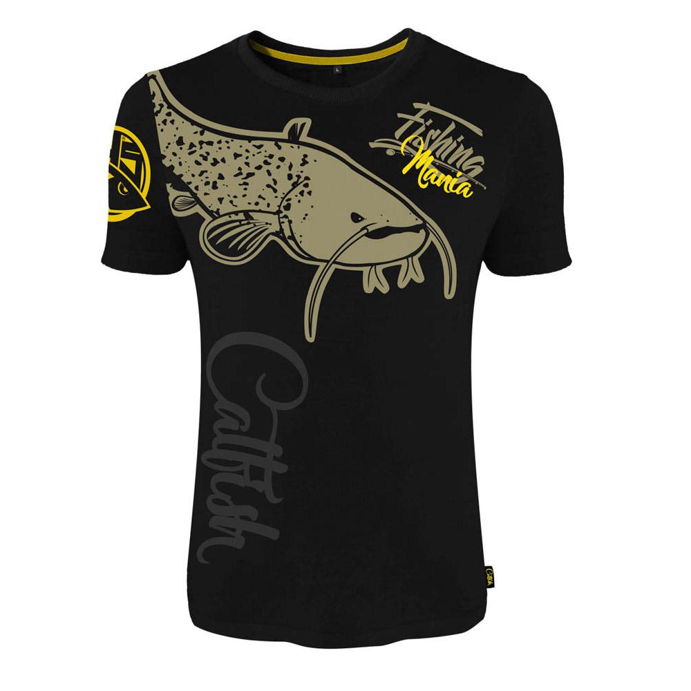Hotspot Design Fishing Mania Catfish Short Sleeve T-shirt Schwarz M Mann von Hotspot Design