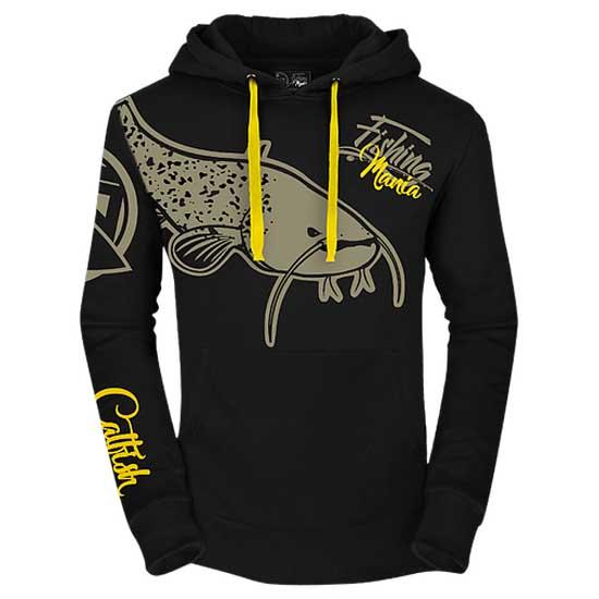 Hotspot Design Fishing Mania Catfish Sweatshirt Schwarz 2XL Mann von Hotspot Design