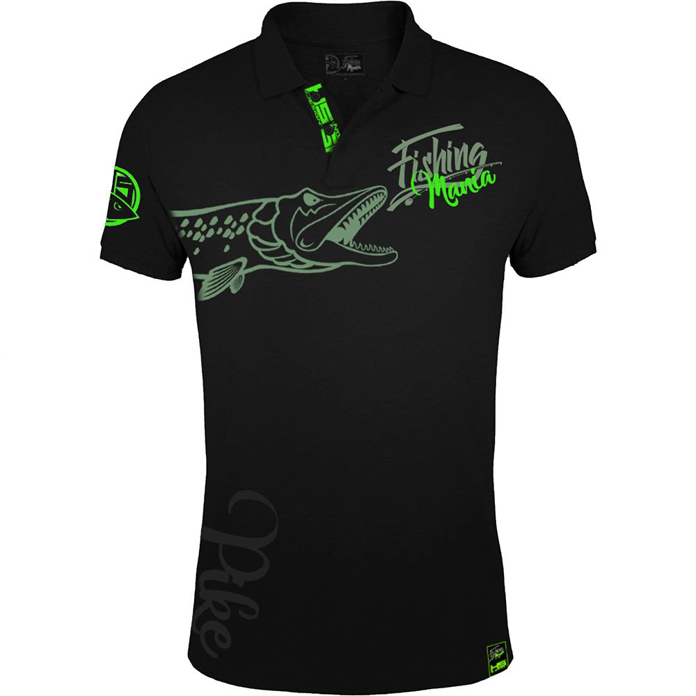 Hotspot Design Fishing Mania Pike Short Sleeve Polo Schwarz XL Mann von Hotspot Design