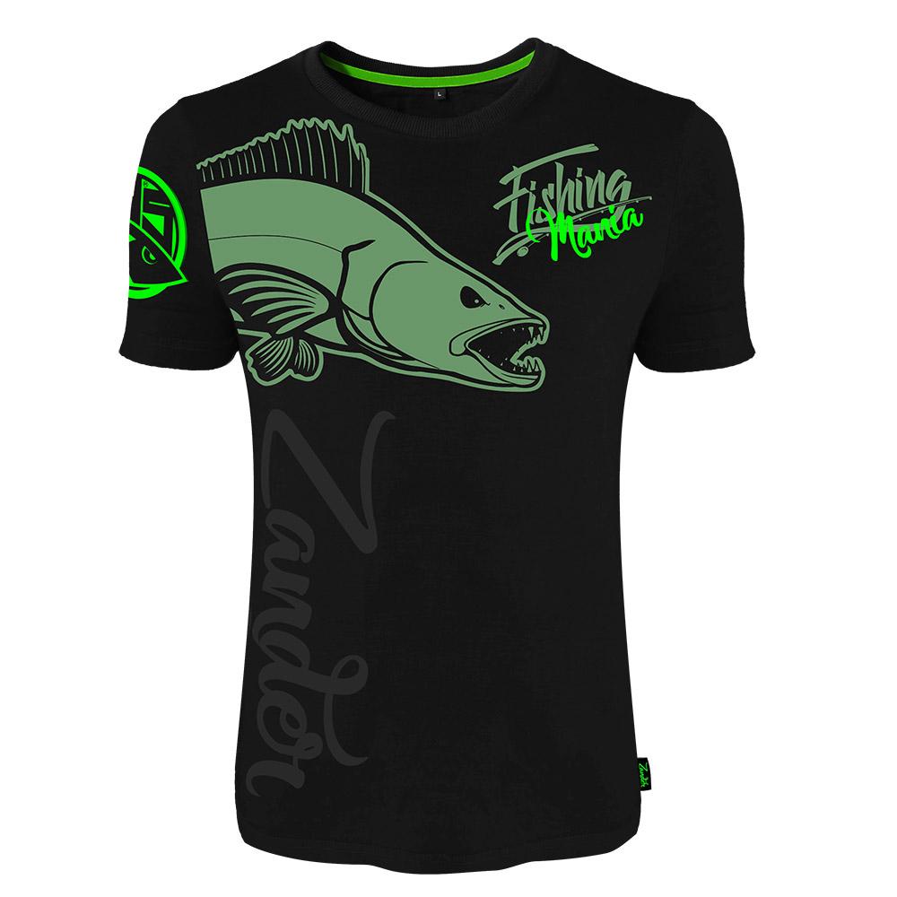 Hotspot Design Fishing Mania Zander Short Sleeve T-shirt Schwarz 3XL Mann von Hotspot Design