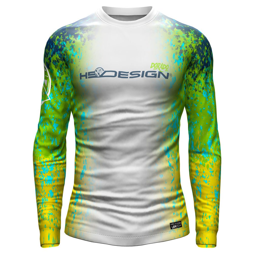 Hotspot Design Ocean Performance Dorado Long Sleeve T-shirt Gelb,Weiß 2XL Mann von Hotspot Design