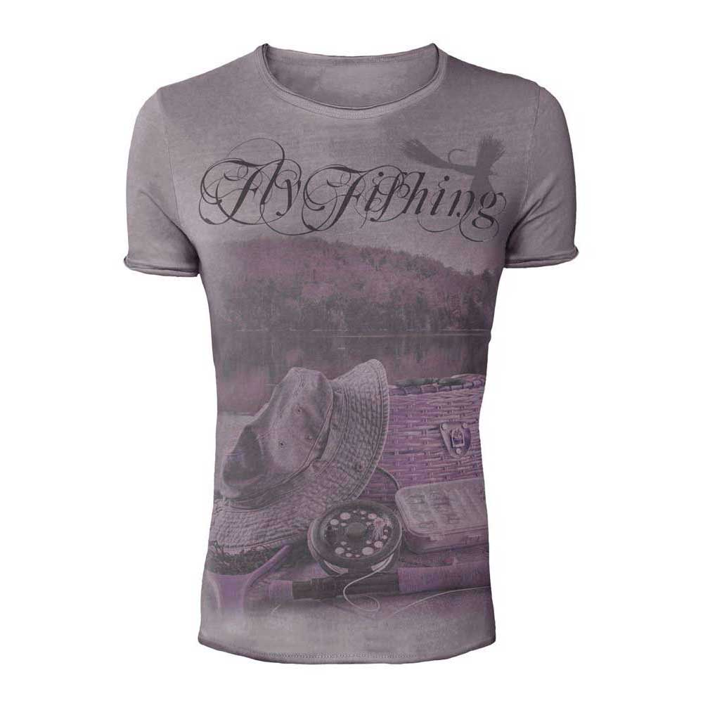 Hotspot Design Vintage Fly Fishing Short Sleeve T-shirt Grau,Rosa L Mann Hotspot Design Vintage Fly Fishing Short Sleeve T-shirt Grau,Rosa L Mann von Hotspot Design