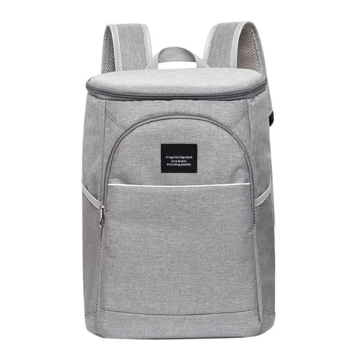 Isolierter Kühlrucksack, leichte, weiche Kühltasche für Mittagessen am Strand, Picknick, Camping, Grau, Kühlkorb für Strandcamping, Kühltasche, isolierter Thermo-Kühlbehälter, wasserdichter Lunch-Ruck von HoveeLuty