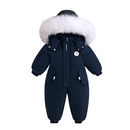 Hovershoes Kinder Baby Winter Schneeanzug Mantel Strampler Oberbekleidung Skianzug Mit Kapuze Einteilige Jacke Schneeanzug Kleinkinder Overall Outfits für Alter 1-5 Jahre von Hovershoes