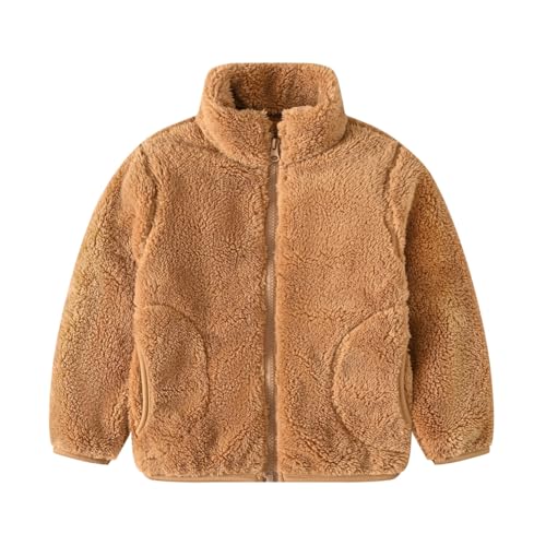 Hovershoes Kinder Polar Fleecejacke Unisex Jungen Mädchen Durchgehender Reißverschluss Langarm Warme Mäntel Oberbekleidung für Herbst Frühling Winter für Alter 2 3 4 5 6 7 8 9 10 11 Jahre von Hovershoes