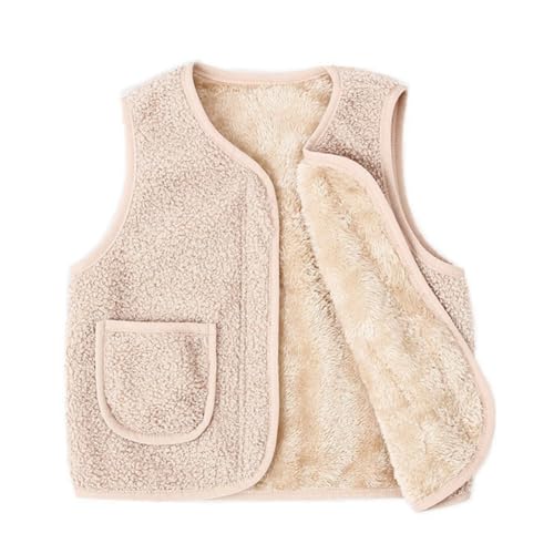 Hovershoes Kleinkinder Babys Jungen Mädchen Fleeceweste Herbst Winterweste Ärmellose Jacke mit Reißverschluss Oberbekleidung Kindermäntel Kleidung mit Tasche von Hovershoes