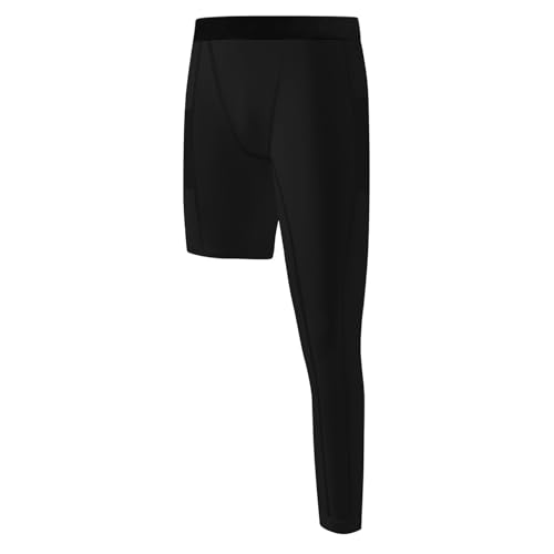 Hovershoes Kompressions Leggings für Jungen einbeinige Sport Strumpfhose Leggings Basketball Basisschicht Kinder Teenager Fitnessstudio Yogahose für sportliches Training, Fußball, Laufen von Hovershoes