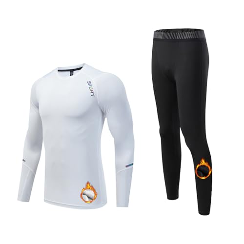 Hovershoes Thermo Sets für Jungen Kompressions Leggings Shirts Anzüge Winter Baselayer Unterwäsche für Kinder Sport Shirt Strumpfhose Oberteil und Unterteil Set für Sport Fußball Basketball Ski von Hovershoes