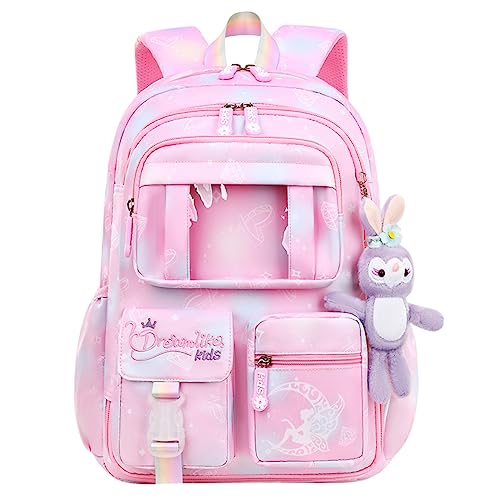 Schulrucksack für Mädchen, Kinder Grundschultaschen Leichte Rucksäcke Kinder Schulranzen Büchertasche Große Kapazität Schultasche Niedlicher Kinderrucksack für 5-12 Jahre Schulrucksack für Mädchen, Kinder Grundschultaschen Leichte Rucksäcke Kinder Schulranzen Büchertasche Große Kapazität Schultasche Niedlicher Kinderrucksack für 5-12 Jahre von Hovkib