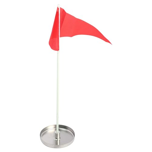 Howbush Golfflaggen-Sticks, Flaggen und Becher, Mini-Golfbecher und Flaggen für Golf-Putting-Grün-Ersatz, Golfflaggenstock-Lochbecher für Putting Green Mat von Howbush