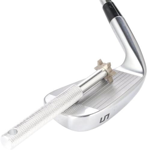 Howbush Golfrillenschärfer mit Klingenschneider, passend für Eisensets und Keilschläger zum Nachrillen von Reinigungswerkzeug-Zubehör von Howbush