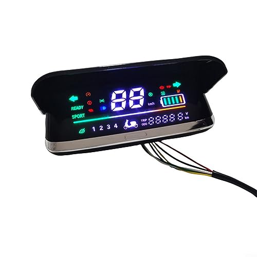 E-Bike LCD Display Ebike Scooter Breit 48V/60V/72V E-Bike LCD Meter Panel Display Ebike Zubehör Motor Tachometer Bildschirm von HpLive