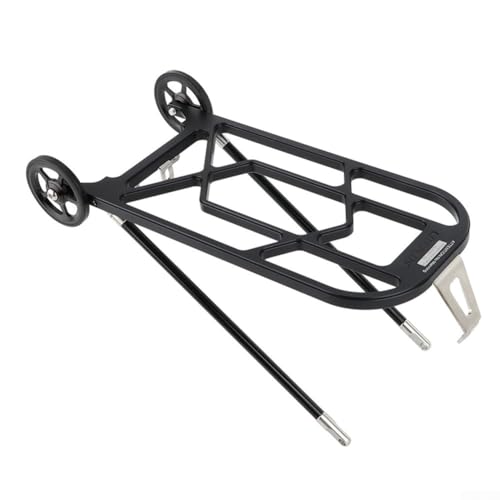 Fahrradträger aus Aluminiumlegierung für Brompton-Faltrad, schlankes Design (schwarz) von HpLive