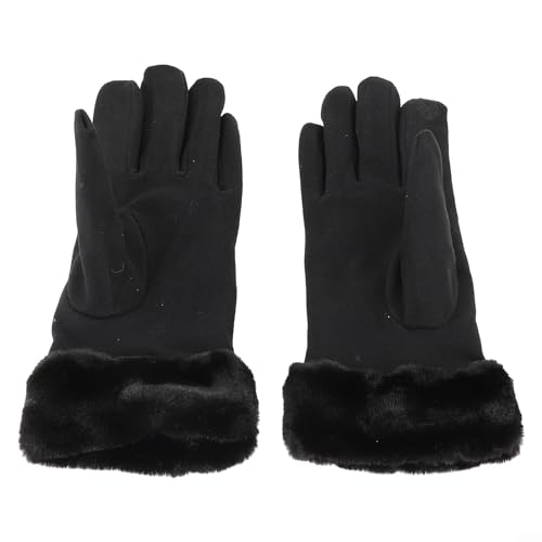 HpLive Damen Winddichte Touchscreen Handschuhe Warme Winter Fahrradhandschuhe Plus Samt (Schwarz) von HpLive
