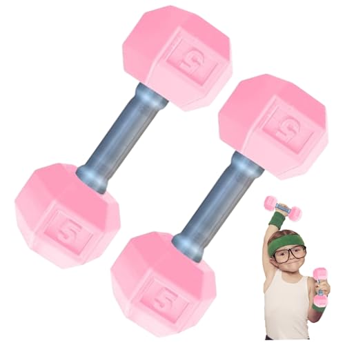 2 PCs Kids Dumbbells -Set, Hanteln für Baby Mini 1.8x4.7 In Silikon -Handgewichts -Hebespeicher für Fitness -Training lustige Sportspielzeug für Kleinkinder ideales Geschenk (hellrot) von Hperu