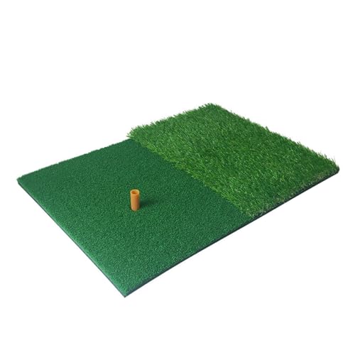Golfmatte Dual Turf Golf Hiting Matte Tragbare Golf Übungsmatte mit T -Shirt -Halter zum Training 40x60 cm 2 in 1 Treffermatten von Hperu