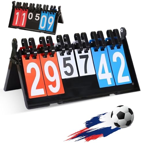 Hperu Scoring Board tragbare Anzeigetafel Reversible wasserdichte Bezeichnung Keeper von 0-99 Scoring Board Foldable Basketball-Anzeigetafel Flipper für Multi-Indoor- und Outdoor-Sportarten von Hperu