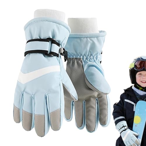 Hqunjikp Warme, wasserdichte Handschuhe, atmungsaktiv, wasserdicht, isoliert, verstellbare warme Handschuhe, Winterzubehör für Indoor-Outdoor-Aktivitäten von Hqunjikp