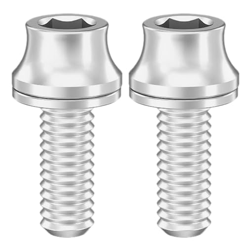 Hrtyvhin 2 x Fahrrad-Wasserflaschenhalterschrauben, Legierungen, Sechskantschrauben, M5 x 12 mm, Flaschenhalter-Schrauben von Hrtyvhin